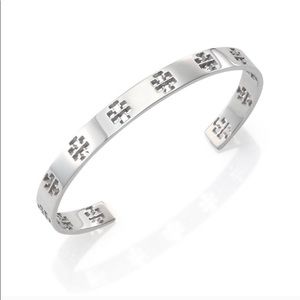 Brand new Tory Burch Silver Signature T Logo Cuff